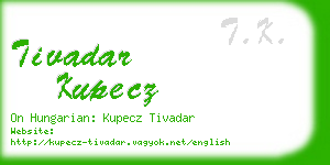 tivadar kupecz business card